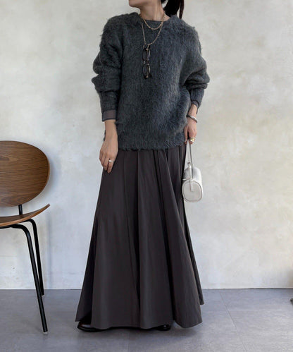 長款毛絨套頭衫