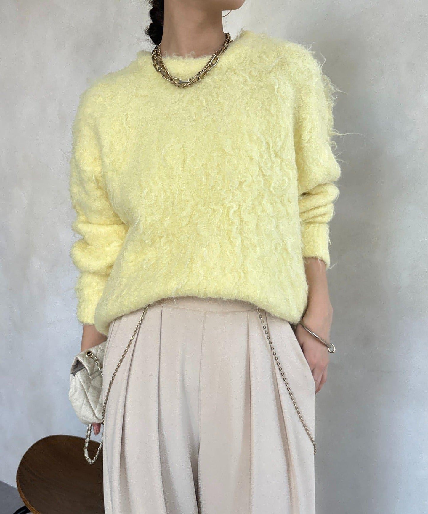 長款毛絨套頭衫