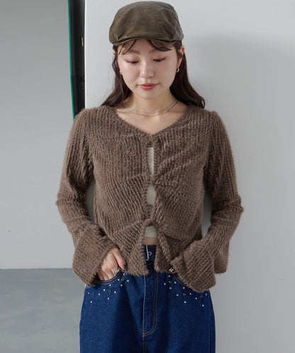 毛邊扭結套頭衫