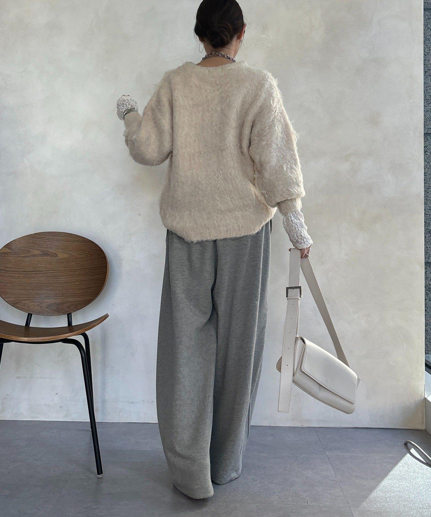 長款毛絨套頭衫