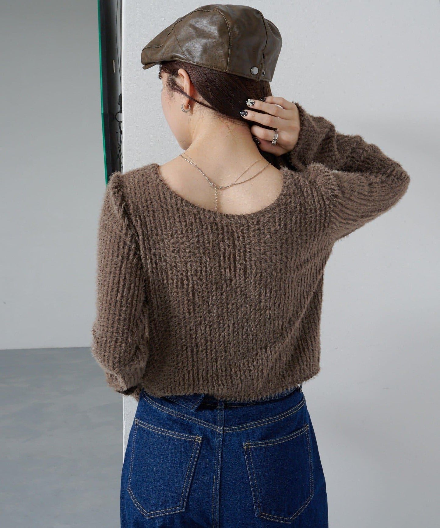 毛邊扭結套頭衫