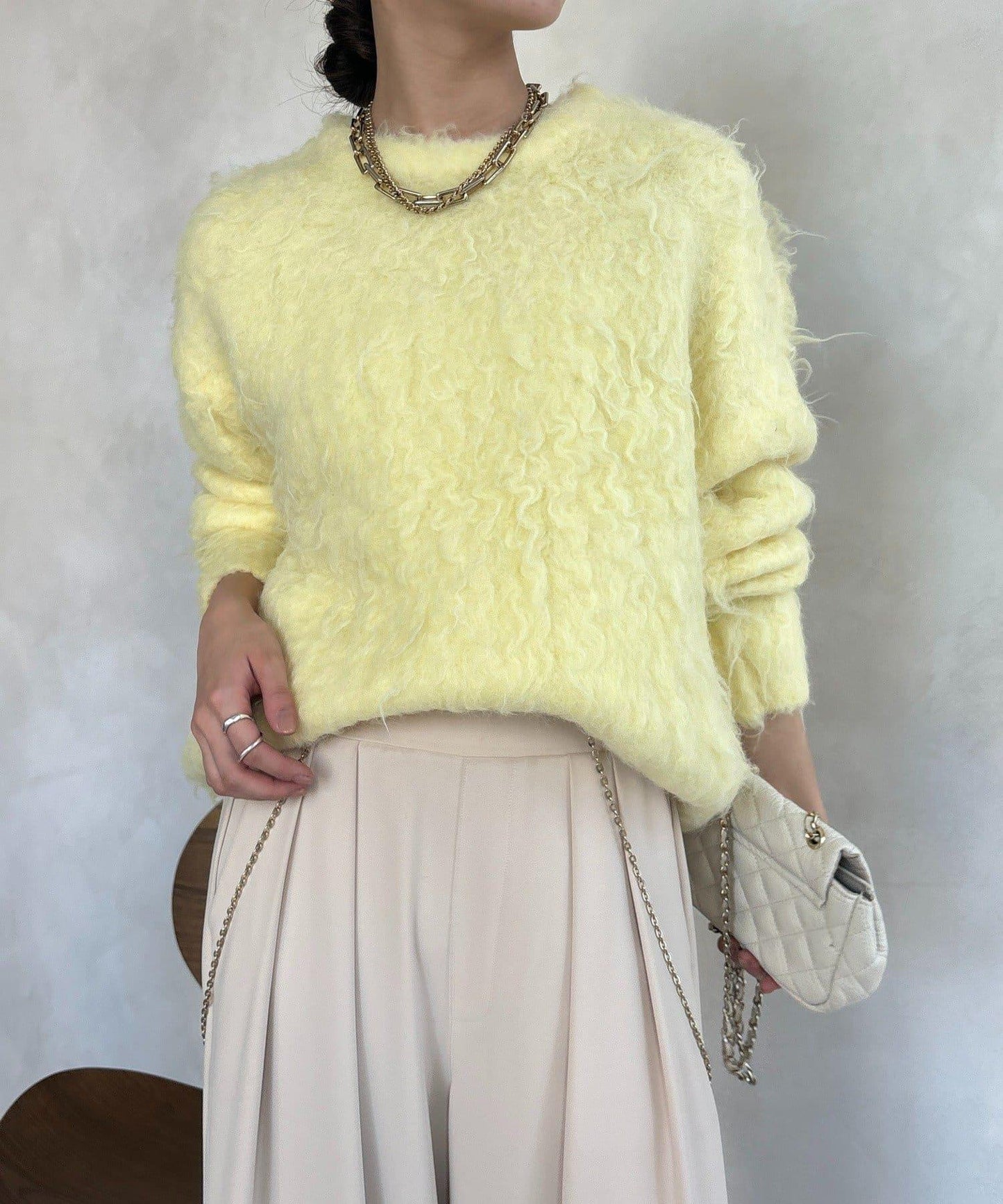 長款毛絨套頭衫