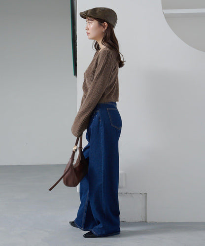 毛邊扭結套頭衫