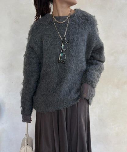 長款毛絨套頭衫