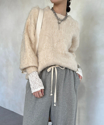 長款毛絨套頭衫
