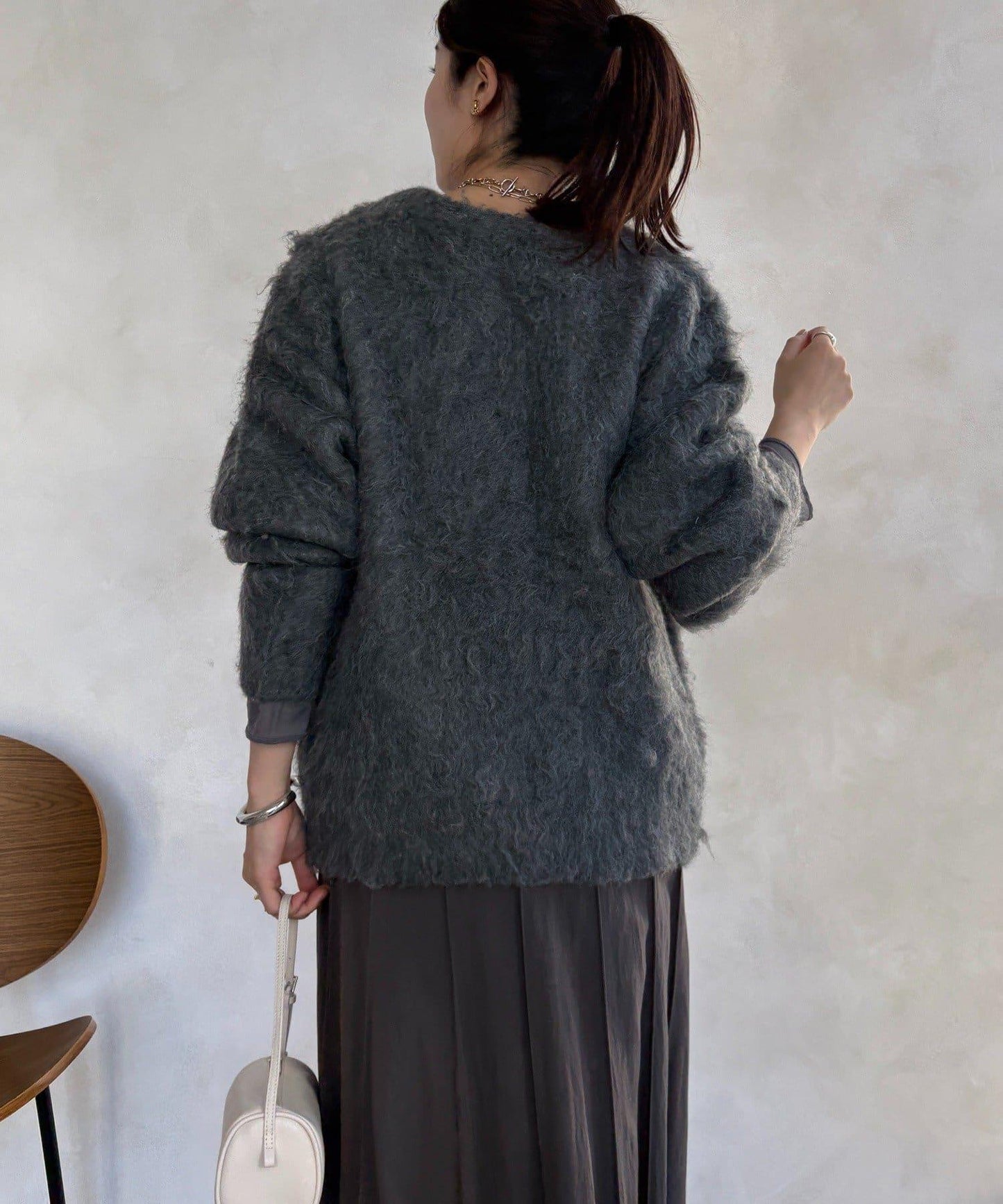 長款毛絨套頭衫