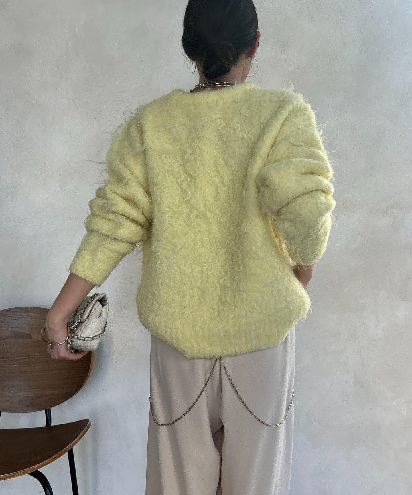 長款毛絨套頭衫