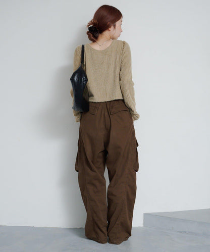 毛邊扭結套頭衫