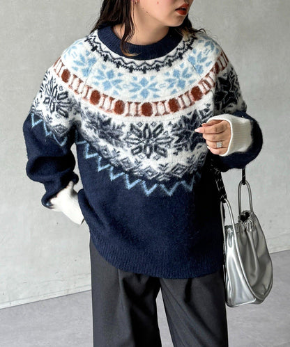 愛心圖案針織衫