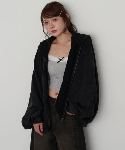 水洗色寬鬆衛衣 / 連帽衫