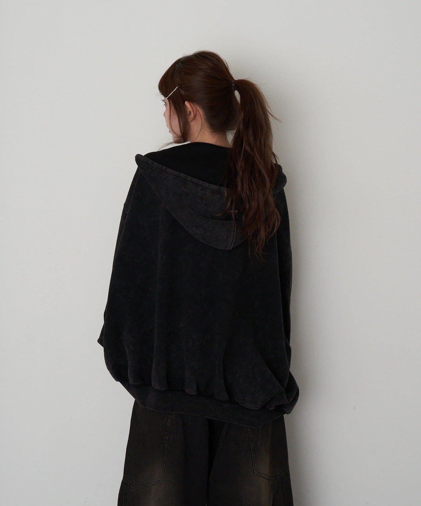 水洗色寬鬆衛衣 / 連帽衫