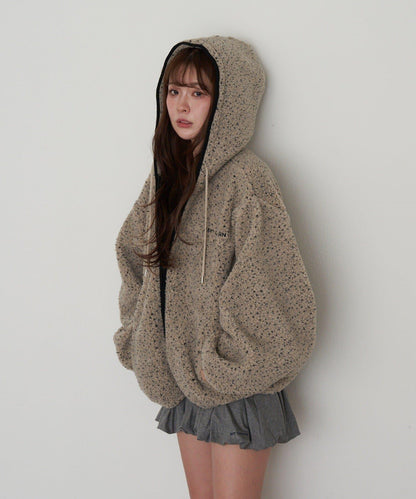 連帽拉鍊抓絨外套