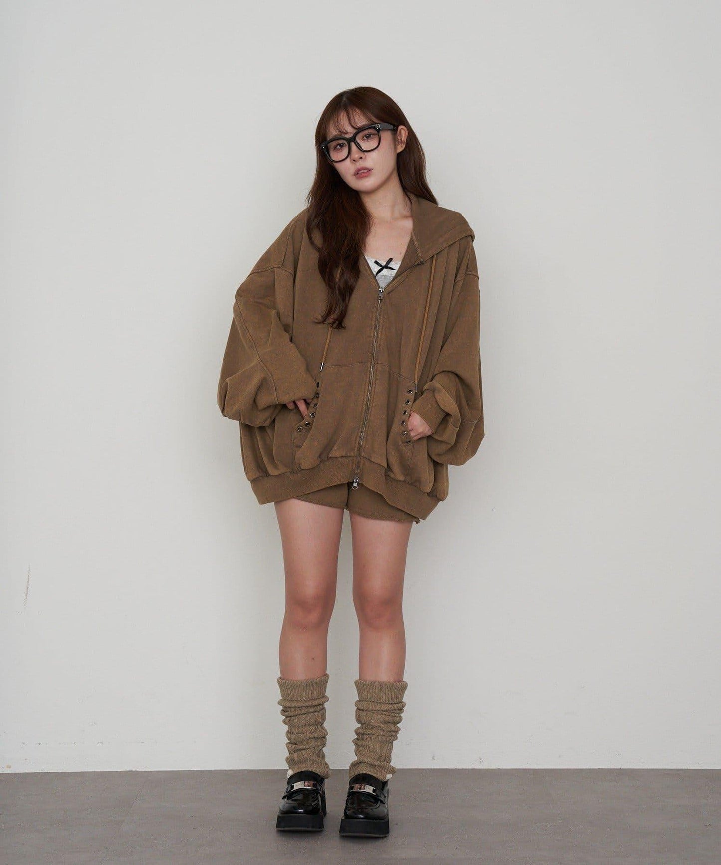 水洗色寬鬆衛衣 / 連帽衫