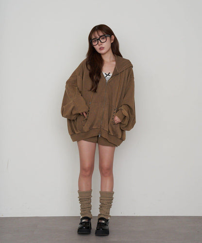 水洗色寬鬆衛衣 / 連帽衫