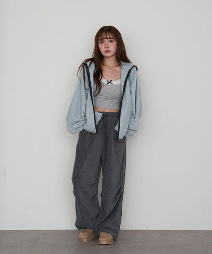 連帽拉鍊抓絨外套