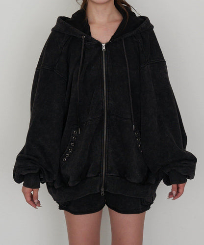 水洗色寬鬆衛衣 / 連帽衫