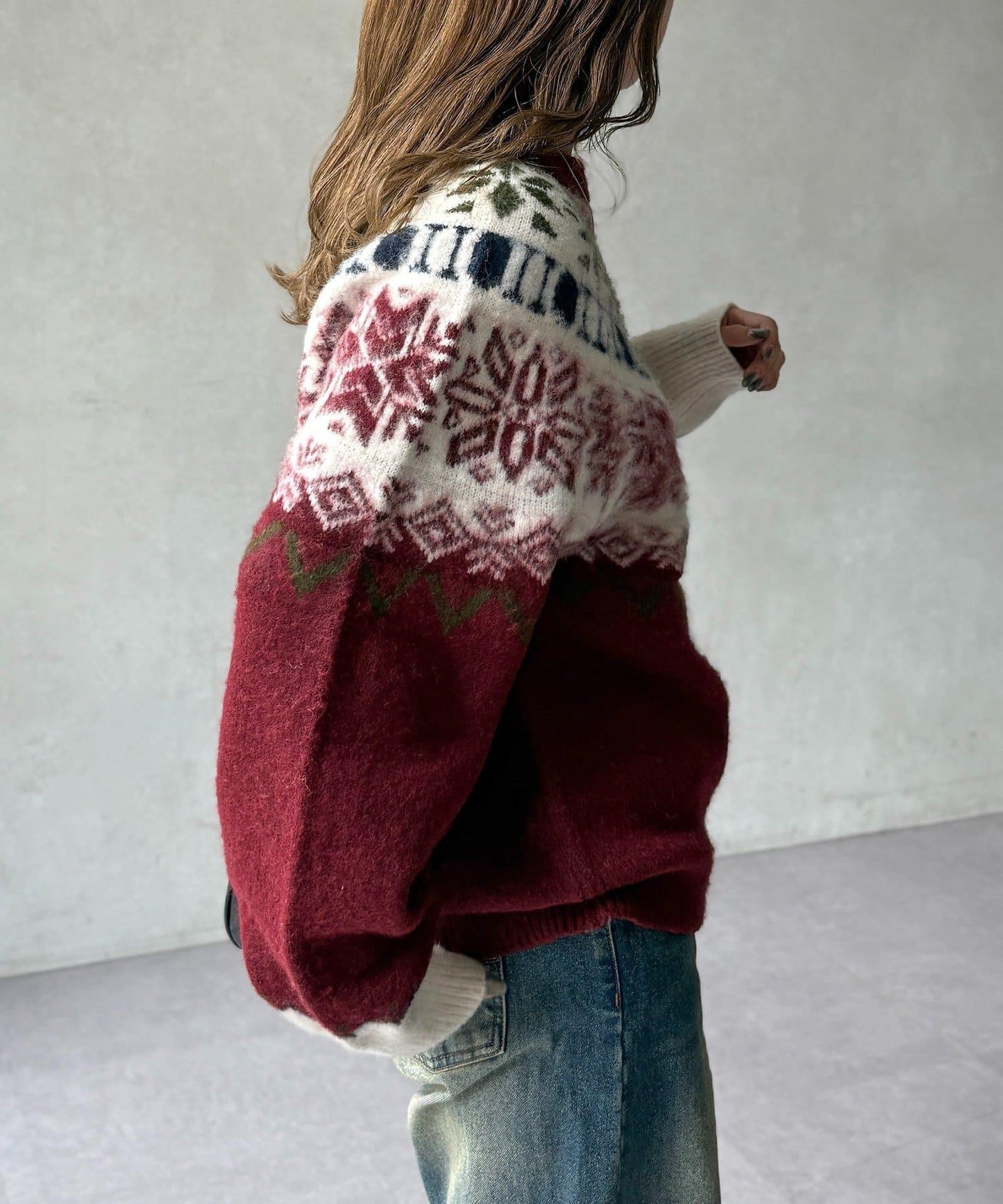 愛心圖案針織衫