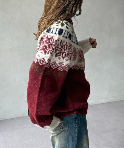 愛心圖案針織衫