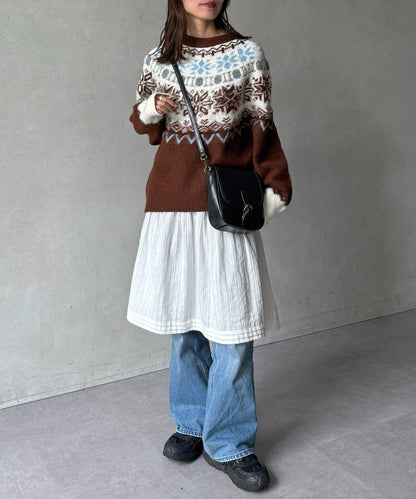 愛心圖案針織衫