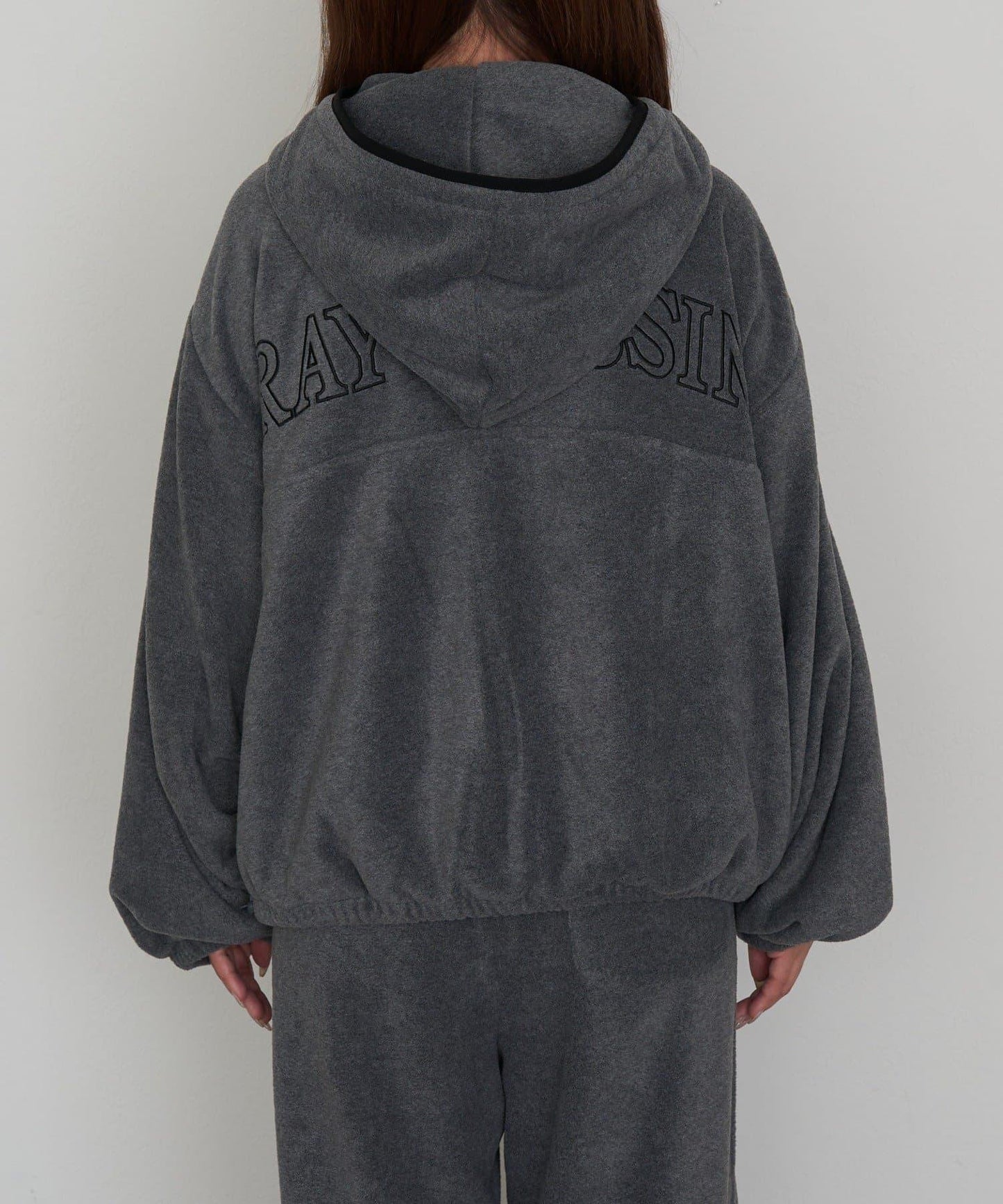 連帽拉鍊抓絨外套