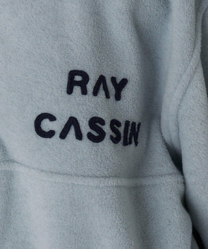 半拉鍊胸部刺繡抓絨衫