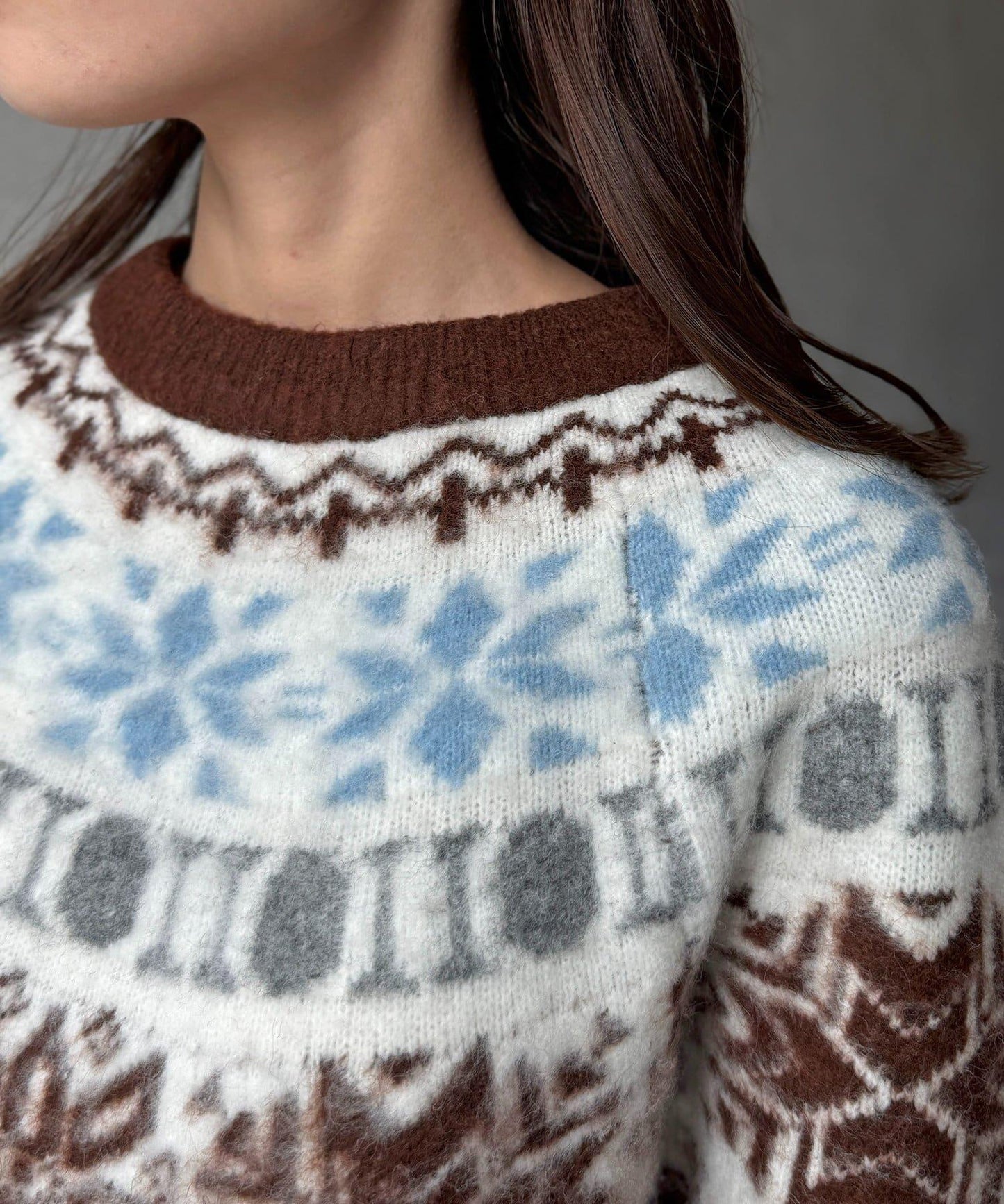 愛心圖案針織衫