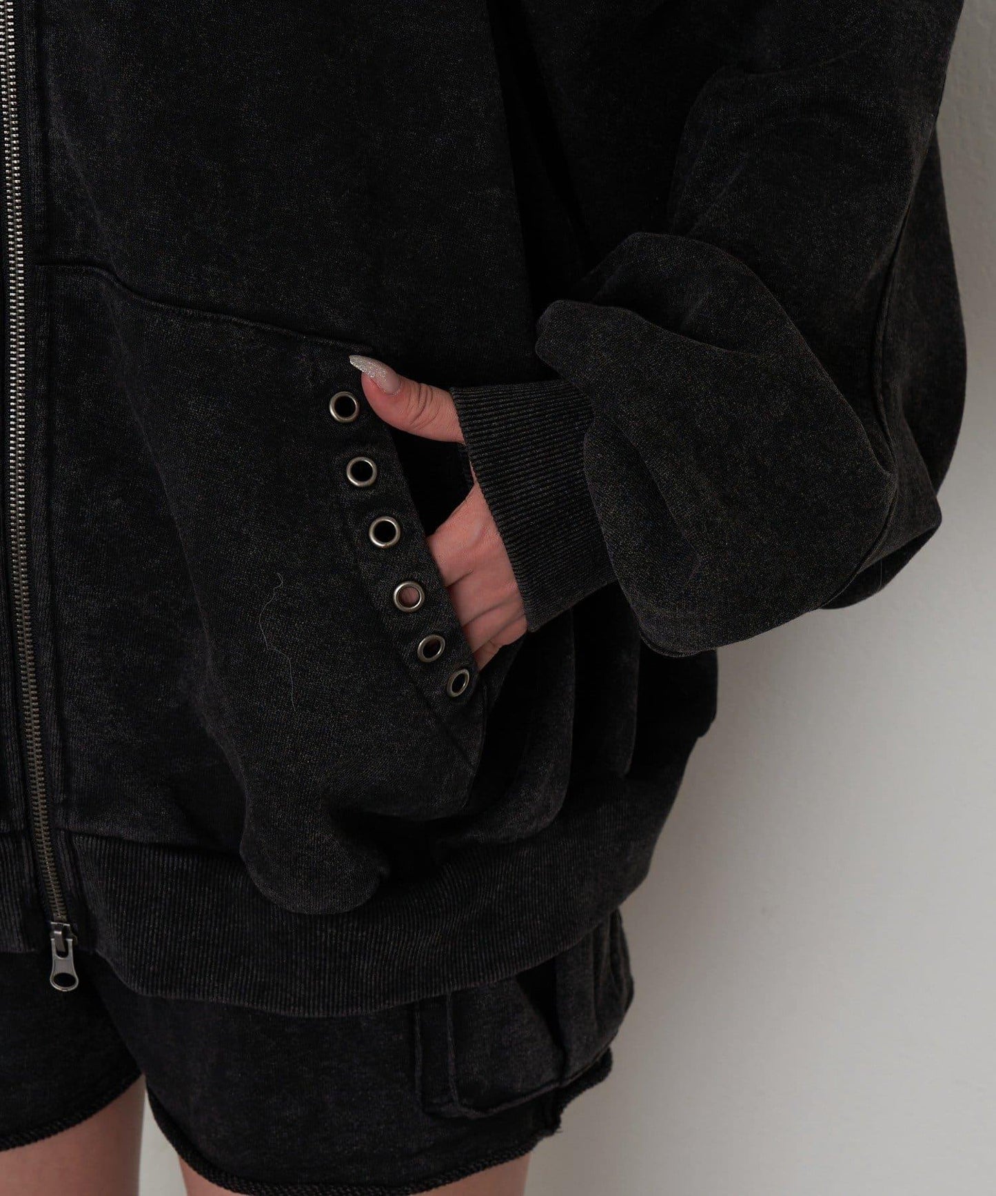 水洗色寬鬆衛衣 / 連帽衫