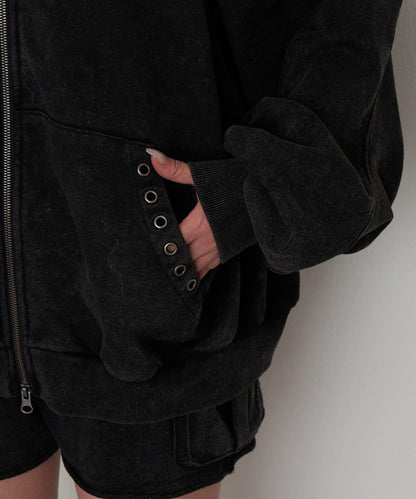 水洗色寬鬆衛衣 / 連帽衫