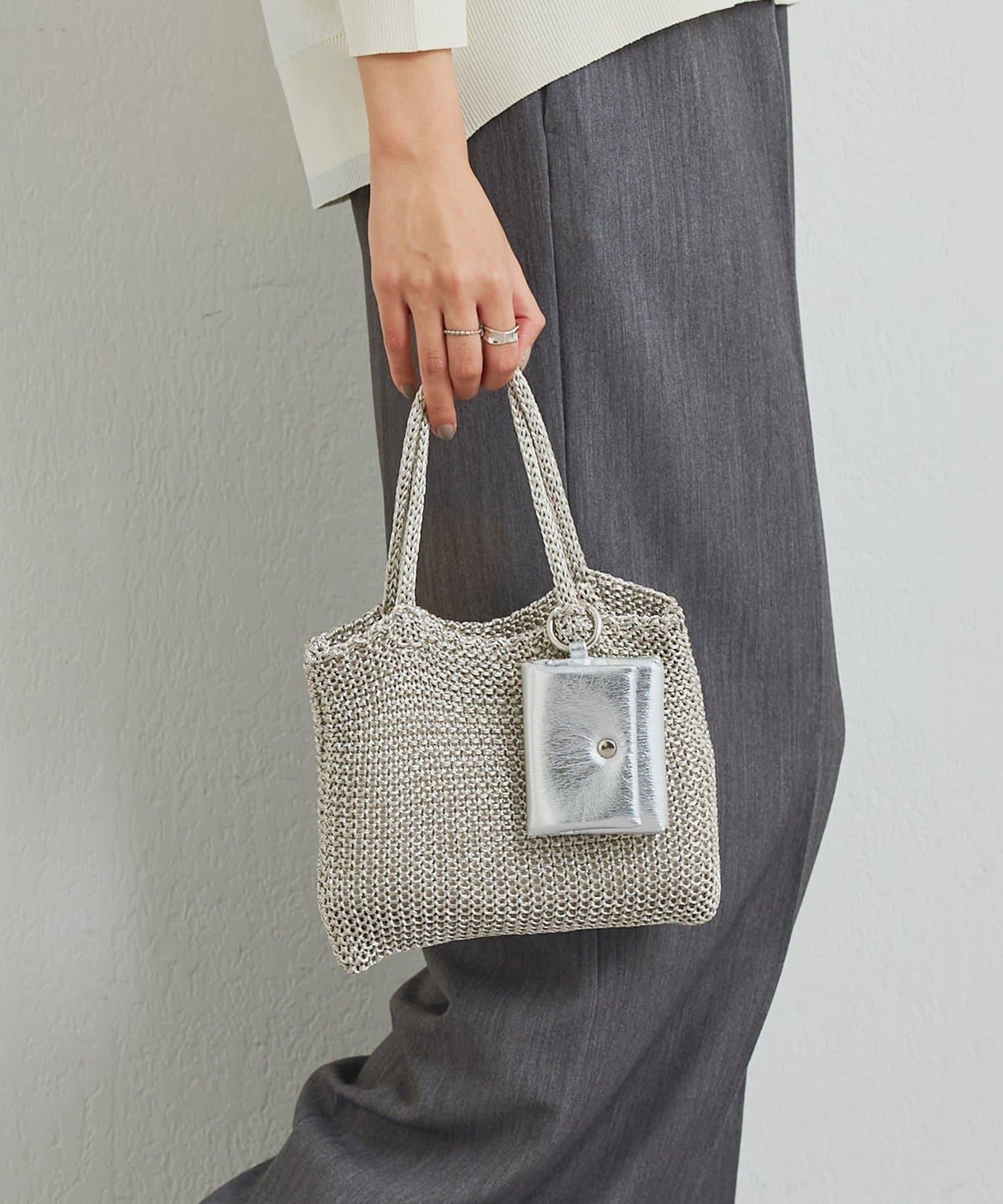 【cache cache】附耳機收納包亮絲迷你包