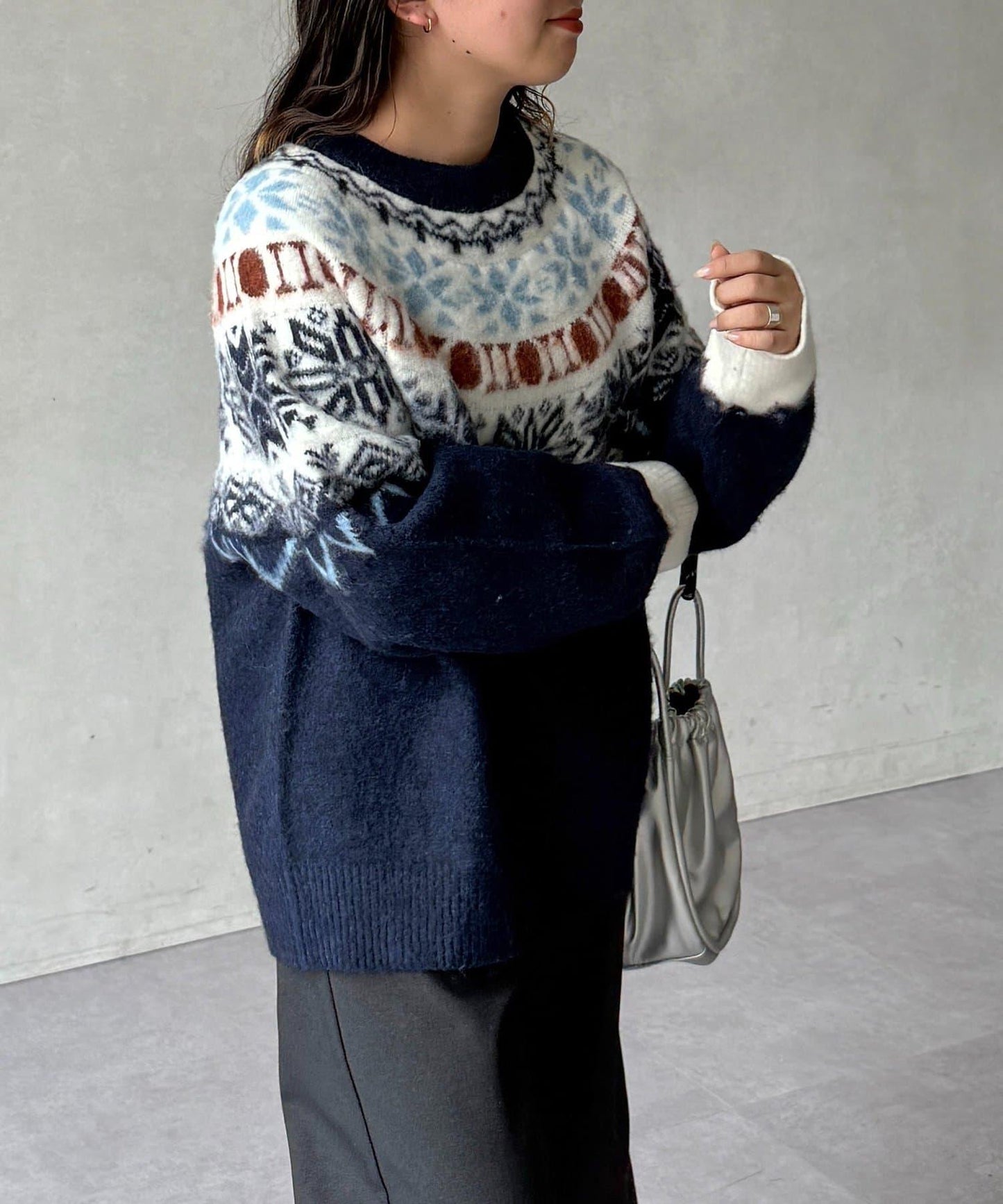 愛心圖案針織衫