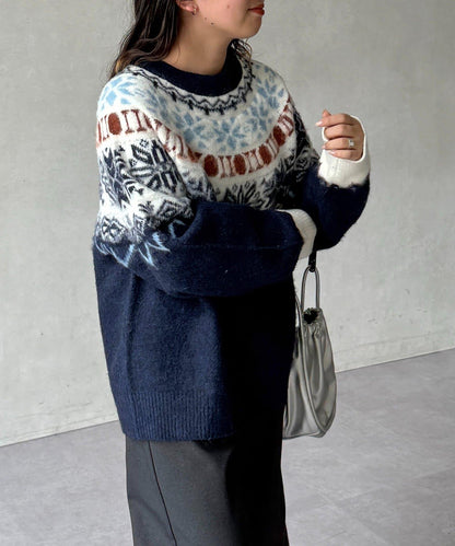 愛心圖案針織衫