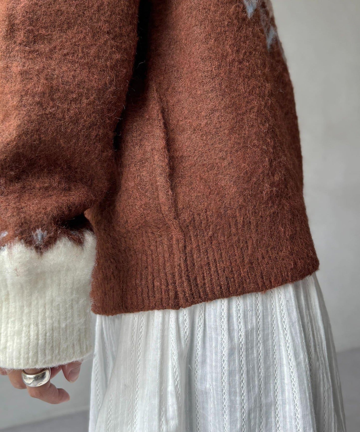 愛心圖案針織衫