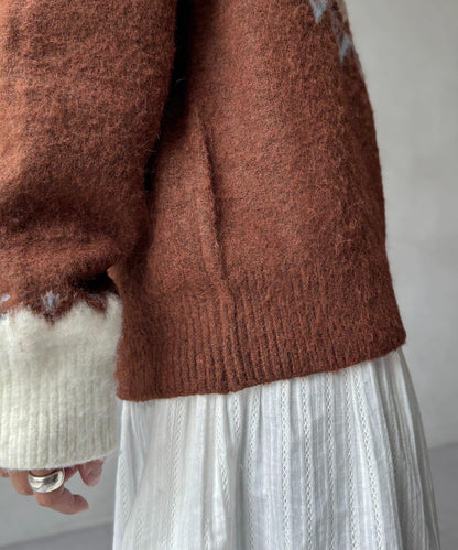 愛心圖案針織衫