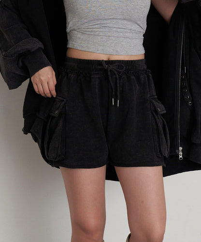 水洗工藝工裝短褲