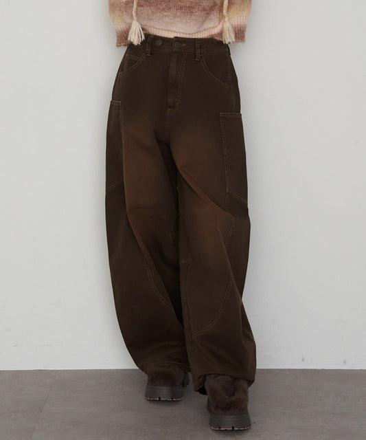 拼接設計牛仔褲