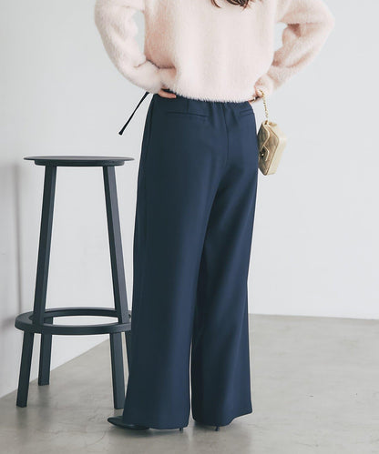 配腰帶寬鬆長褲