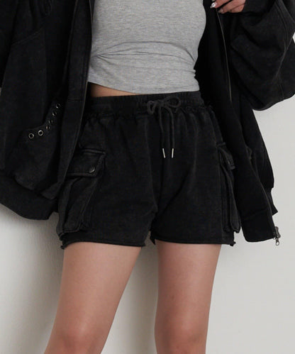 水洗工藝工裝短褲