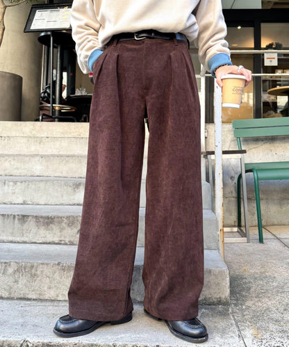 燈芯絨直筒褲