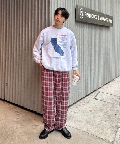 【PATTIPATTI】法蘭絨格子長褲