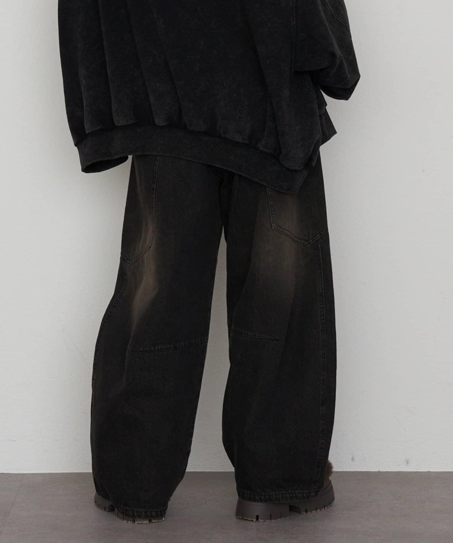 拼接設計牛仔褲