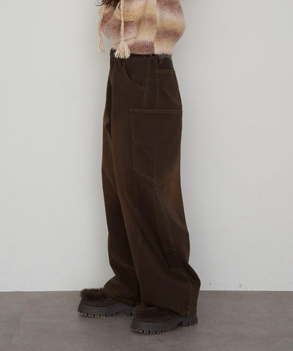 拼接設計牛仔褲