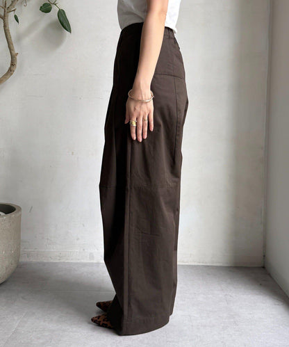 斜紋寬腿休閒褲
