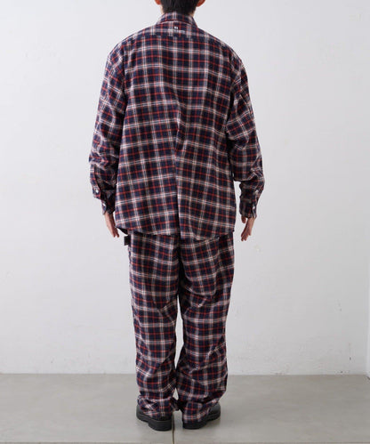 【PATTIPATTI】寬鬆格紋法蘭絨襯衫