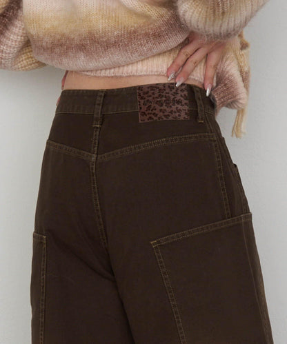 拼接設計牛仔褲