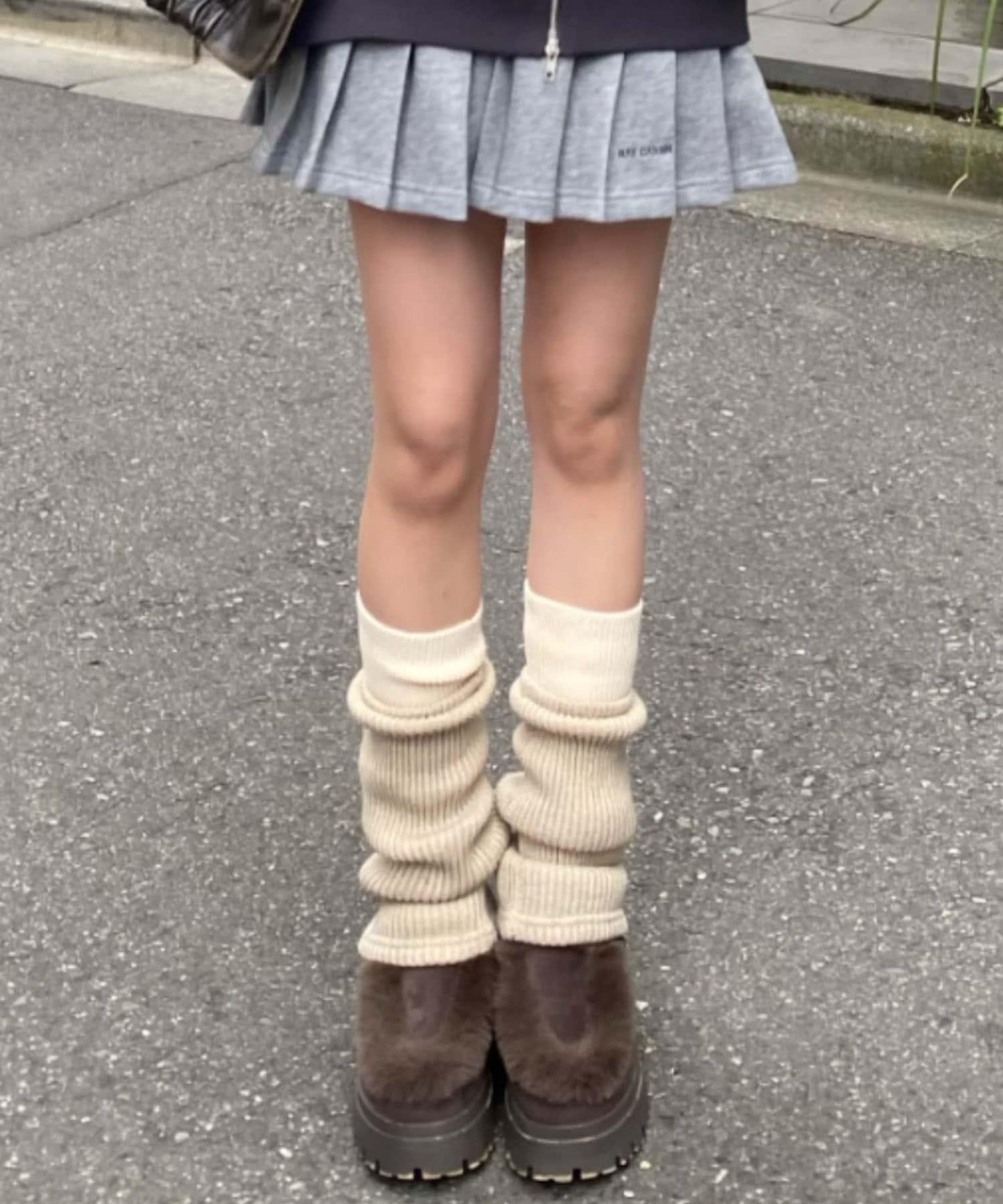 拼色腿部保暖套