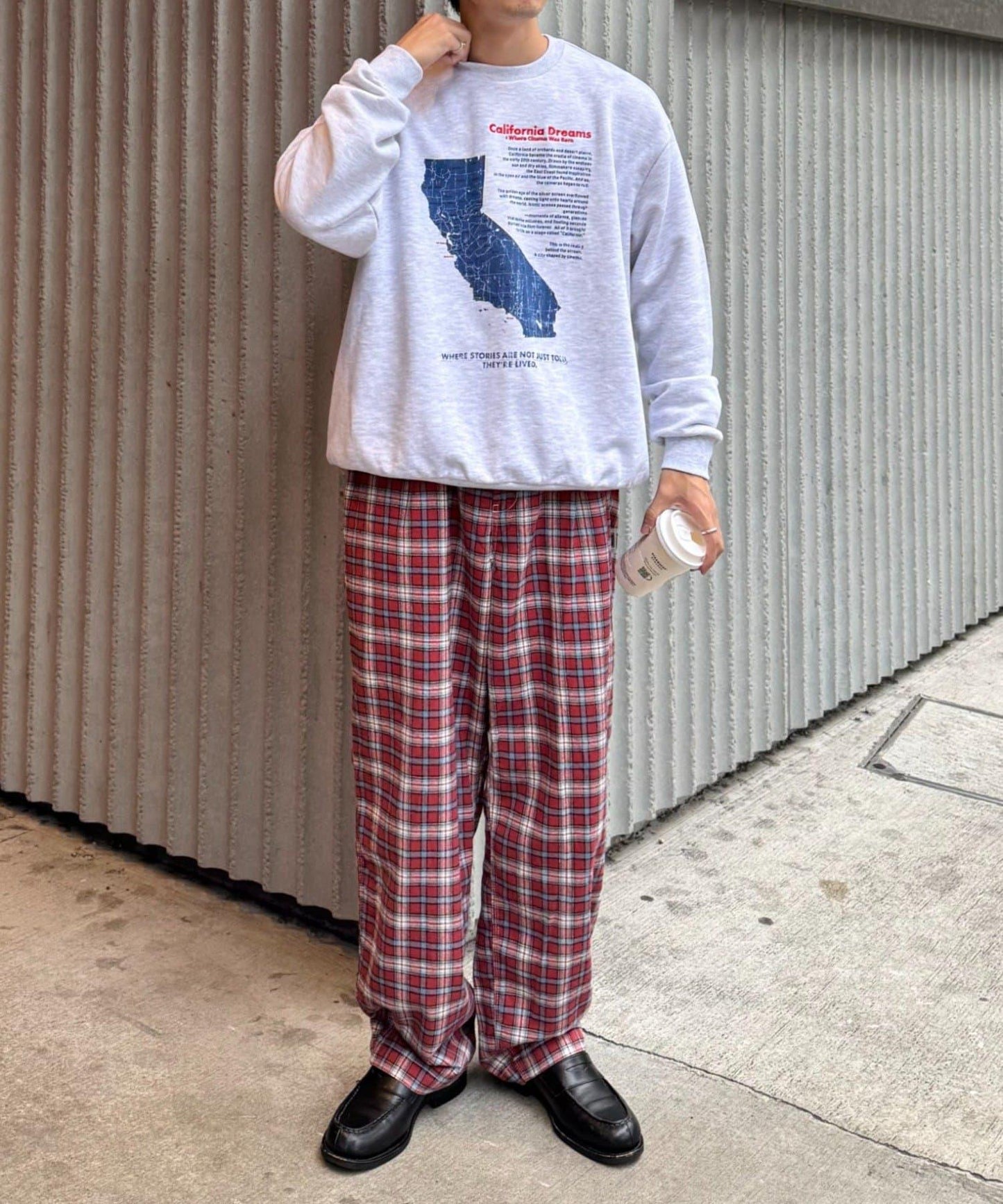 【PATTIPATTI】法蘭絨格子長褲