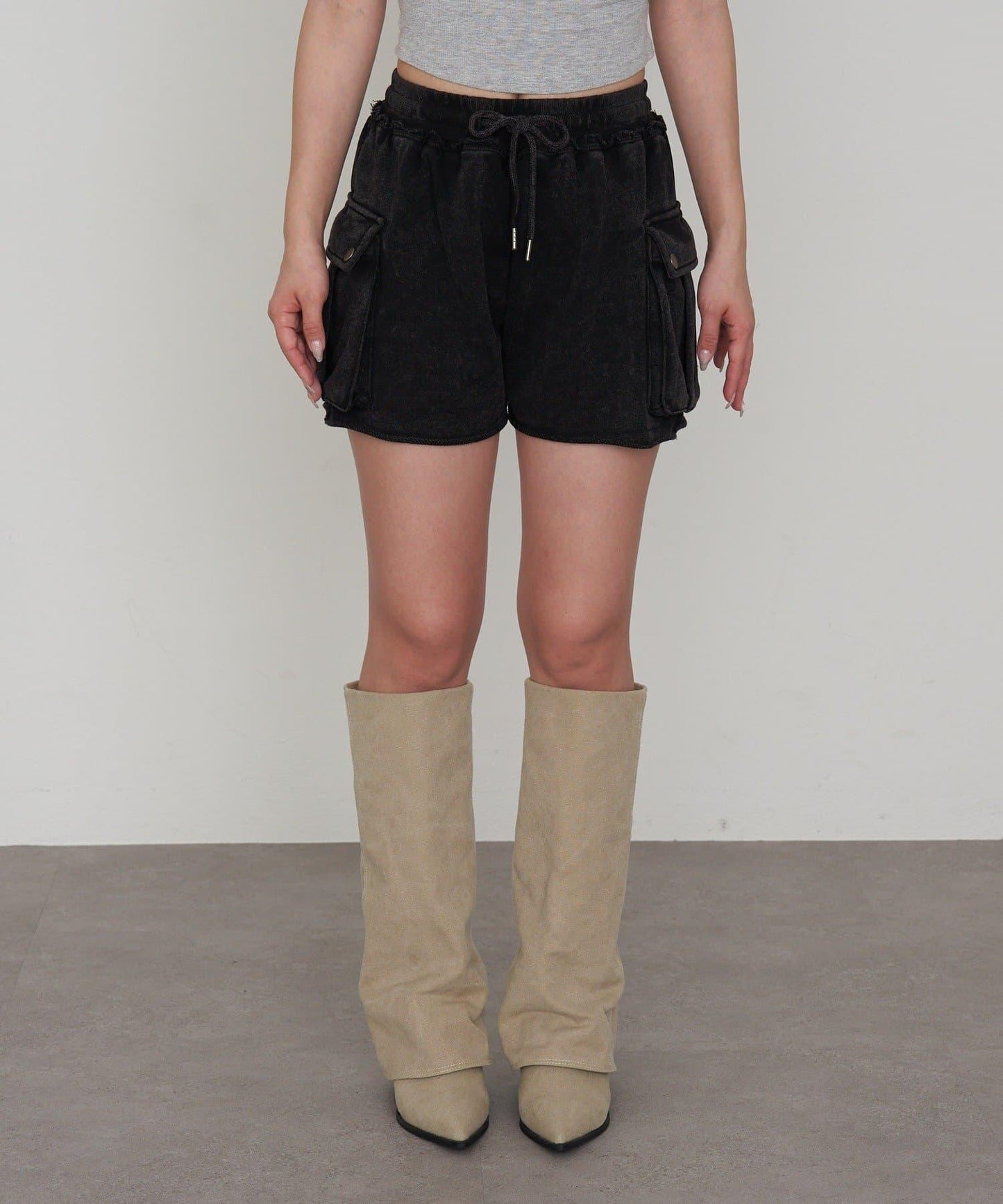 水洗工藝工裝短褲