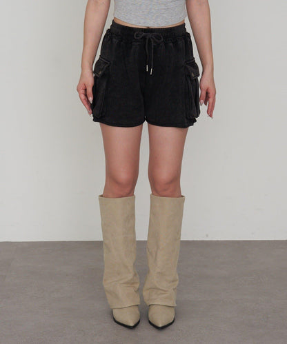 水洗工藝工裝短褲