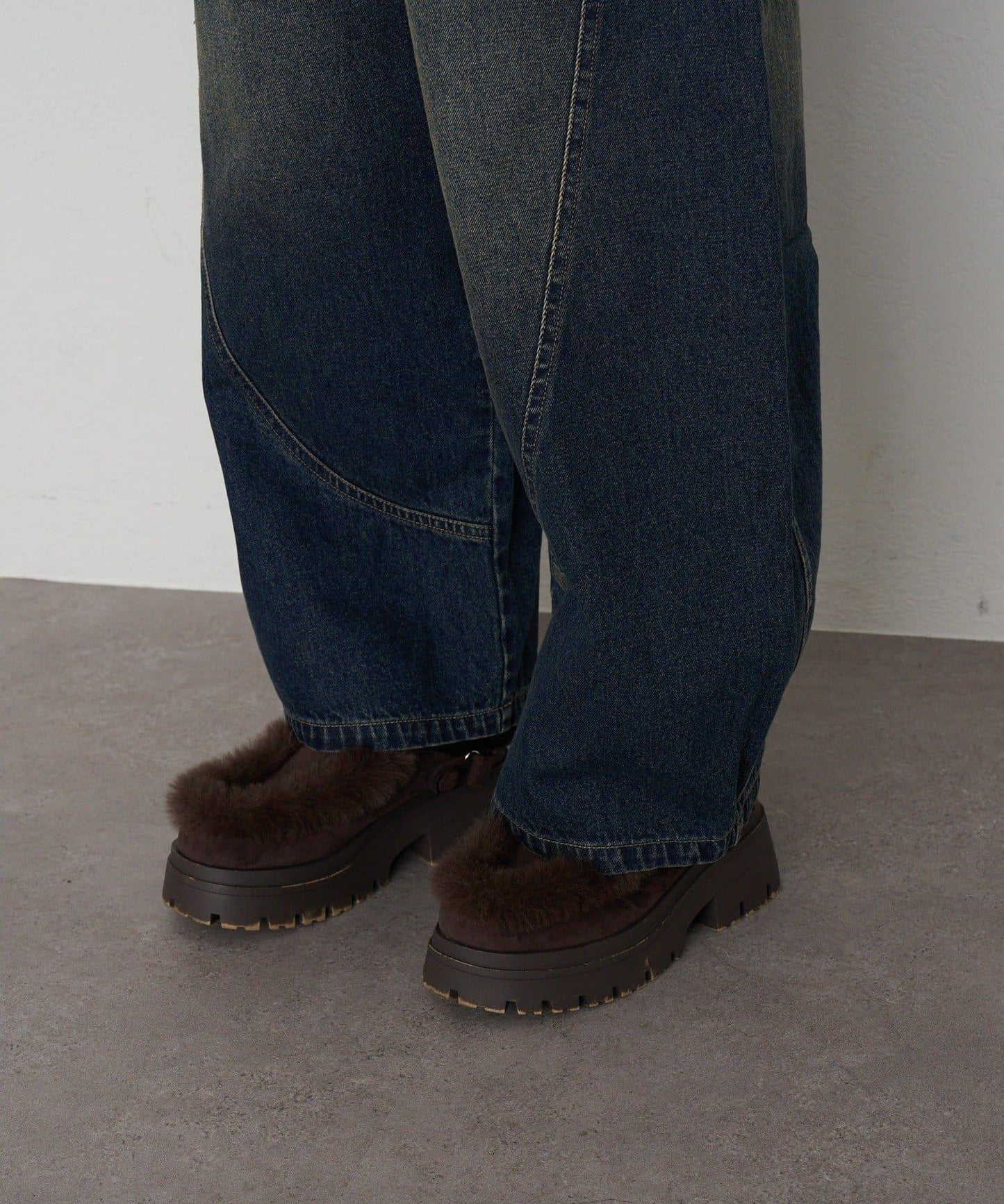 拼接設計牛仔褲