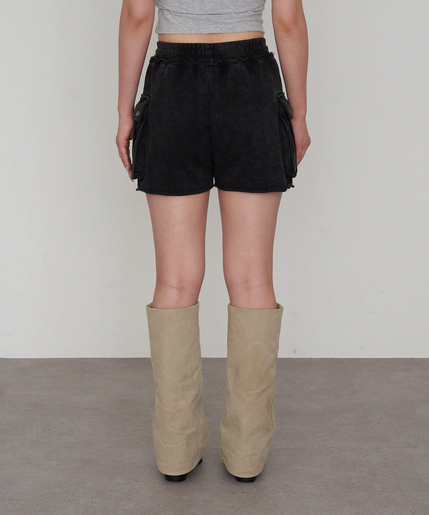 水洗工藝工裝短褲